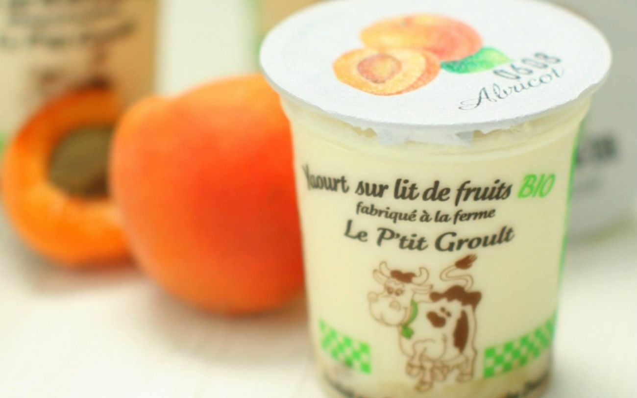 yaourts biologiques lait biologique abricot vente directe ferme des douces prairies cotentin cherbourg normandie
