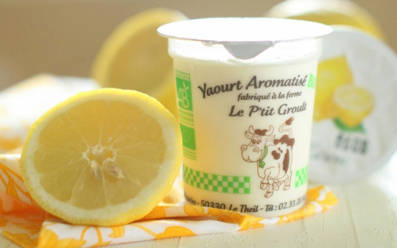 yaourts biologiques lait biologique citron vente directe ferme des douces prairies cotentin cherbourg normandie