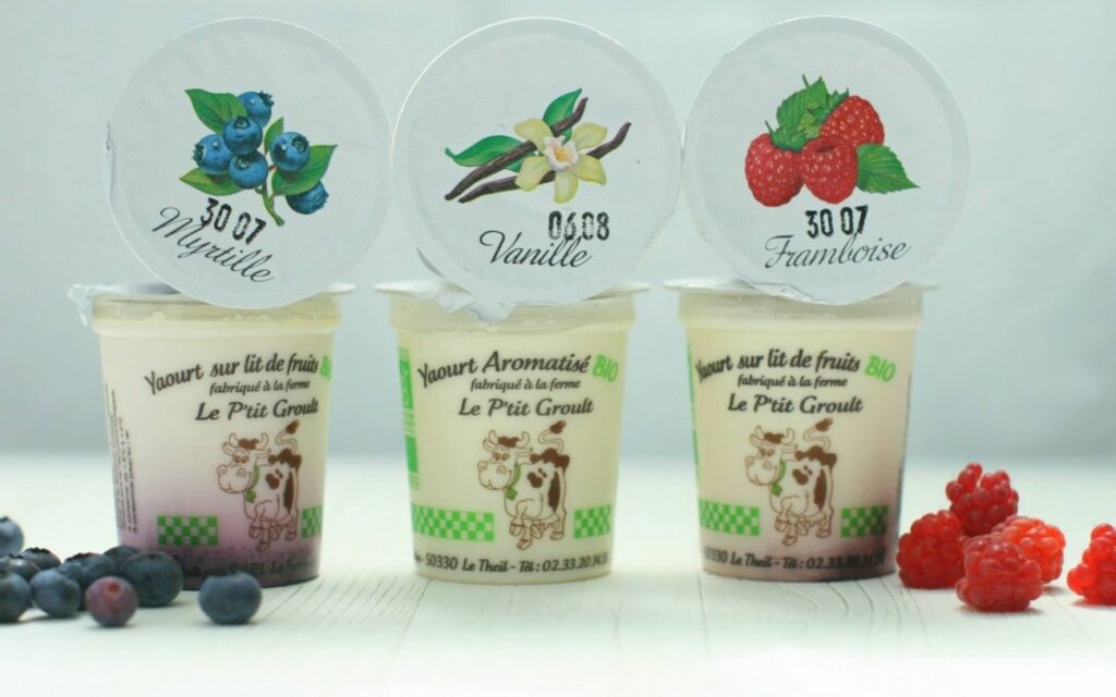 yaourts biologiques lait biologique vente directe ferme des douces prairies cotentin cherbourg normandie