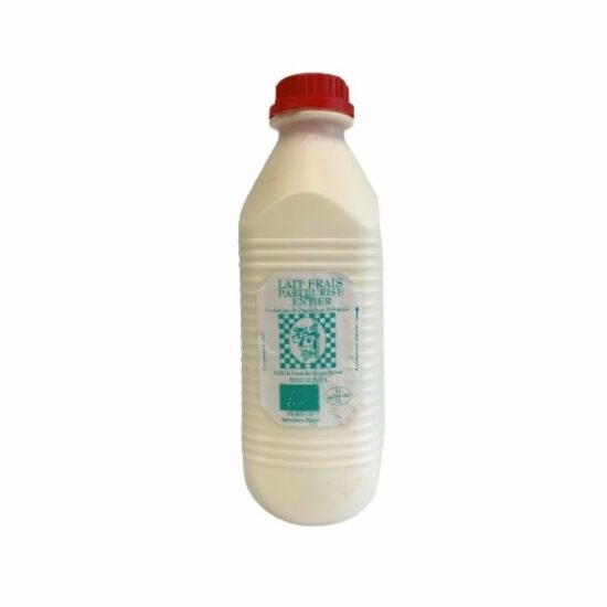 lait frais pasteurisé entier agriculture biologique en direct de la ferme des douces prairies vente directe cotentin normandie